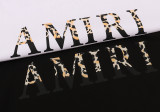 Amiri Leopard Logo Print T-shirt Unisex Cotton Casual Short Sleeves