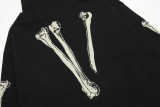 Vlone Skull Print Black Hoodies Unisex Casual Sweatshirts