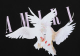 Amiri Peace Dove Print T-shirt Unisex Cotton Casual Short Sleeves