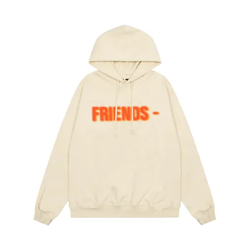 Vlone Casual Print Hoodies Unisex Loose Fleece Sweatshirt