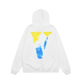 Vlone Colorful Letter Logo Print Hoodies Unisex Casual Sweatshirts