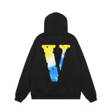 Vlone Colorful Letter Logo Print Hoodies Unisex Casual Sweatshirts
