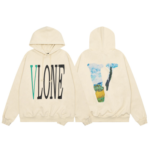 Vlone Colorful Logo Print Hoodies Unisex Casual Sweatshirts