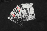 Vlone Poker Print Hoodies Unisex Casual Street Sweatshirts