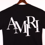 Amiri Fashion Cross Logo Print T-shirt Unisex Cotton Casual Short Sleeves