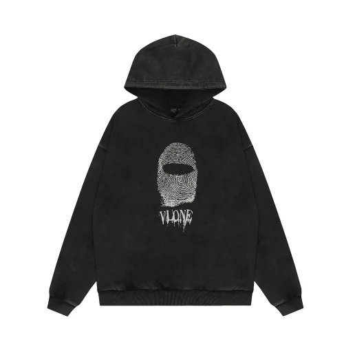 Vlone Fashion Fingerprint Printing Hoodies Unisex Street Casual Sweatshirts