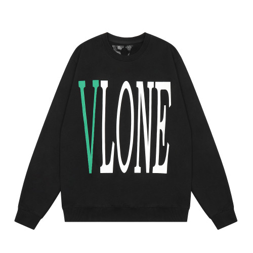 Vlone Classic Logo Print Fleece Hoodies Unisex Casual Sweatshirts