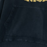 Amiri Washed Damaged Patch Logo Sweatshirt Unisex Casual Loose Pullover Sweatshirt