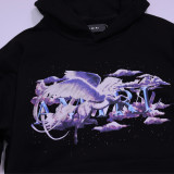 Amiri Pegasus Logo Printed Hoodie Unisex Fashion Cotton Sweatshirt
