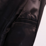 Amiri Logo Bone Decal Jacket Unisex Fashion Woolen Coat