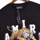 Amiri Vintage Tiger Round Neck Sweater Fashion Casual Long Sleeves