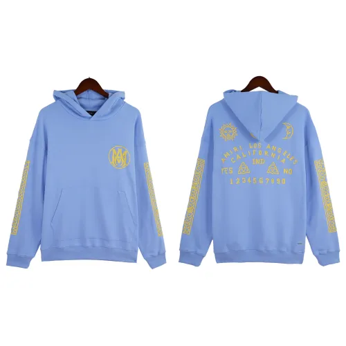 AmiriLogo Embroidered Printed Hoodie Unisex Fashion Cotton Sweatshirt