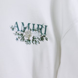 Amiri Floral Logo Printed Hoodie Unisex Fashion Cotton Sweatshirt