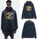 Amiri Washed Damaged Patch Logo Sweatshirt Unisex Casual Loose Pullover Sweatshirt