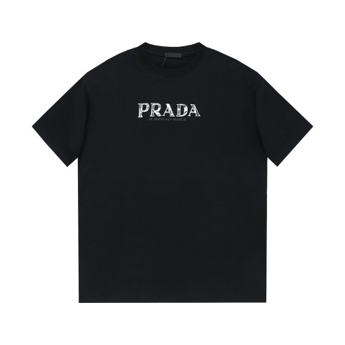 Prada Classic Colorful Logo Short Sleeve Fashion Casual Cotton T-Shirts