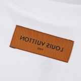 Louis Vuitton Classic Embroidered Logo Print Short Sleeve Unisex Casual Cotton T-Shirts