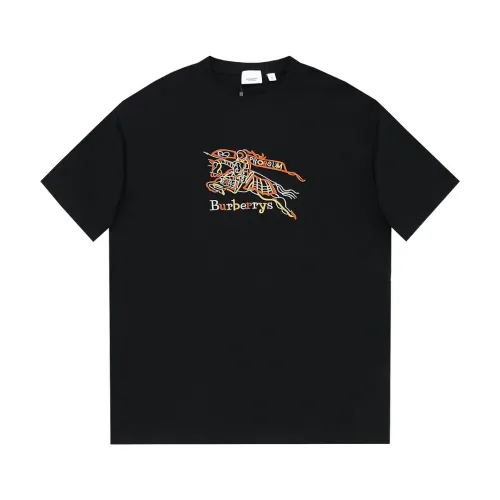 Burberry  Warrior Horse New Embroidery T-shirt Unisex Classic Cotton Short Sleeve