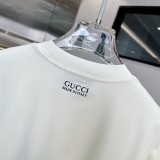 Gucci Classic Foam Letter Logo Printed Short Sleeves Unisex Casual Cotton T-Shirts