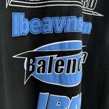 Balenciaga Fashion Letter Foam Print Short Sleeve Unisex Casual Cotton T-Shirts