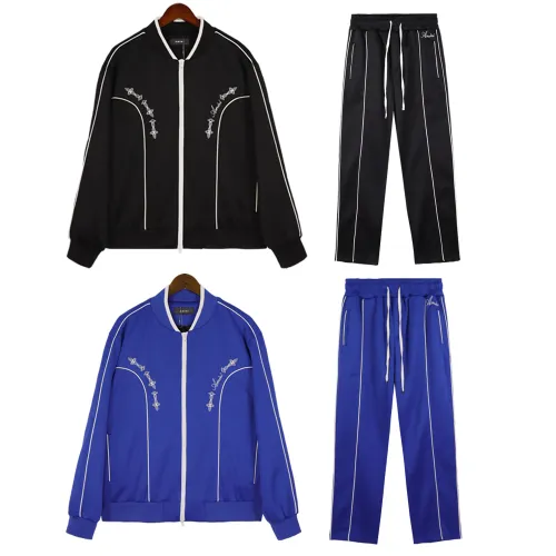 Amiri Zipper Fashion Casual Warmth Sports Set