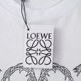 Loewe Embroidered Logo Short Sleeves Unisex Cotton Casual T-shirt