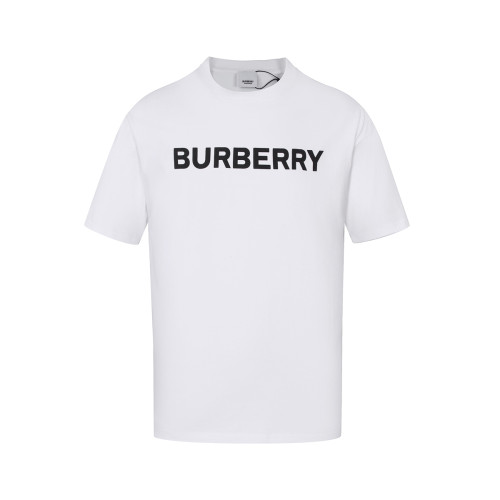 Burberry Foam Letter Logo Printing T-shirt Unisex Casual Cotton Short Sleeve