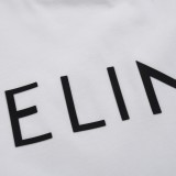 Celine Minimalist Letter Print T-Shirt Unisex Loose Short Sleeve
