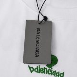 Balenciaga Embroidered Letter Short Sleeve Unisex Casual Cotton T-Shirts