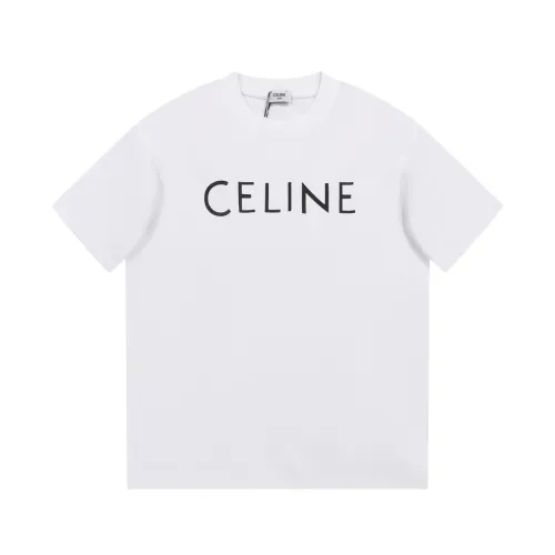 Celine Minimalist Letter Print T-Shirt Unisex Loose Short Sleeve