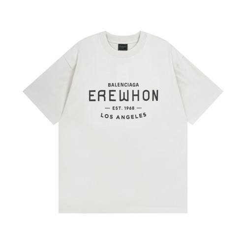 Balenciaga Letter Print Short Sleeve Unisex Casual Cotton T-Shirts