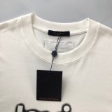 Louis Vuitton Graffiti Letter Print Short Sleeve Unisex Casual Cotton T-Shirts