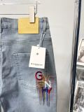 Givenchy Colorful Embroidered Tassel Logo Denim Shorts