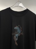 Givenchy Water Diamond Dragon Pattern Short Sleeves Unisex Casual Cotton T-shirt