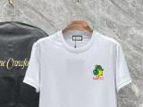 Gucci Fashion Printed Short Sleeves Unisex Casual Cotton T-Shirts