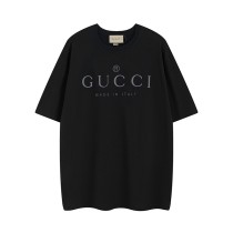 Gucci Logo Printed Short Sleeve Couple Casual Loose T-shirt