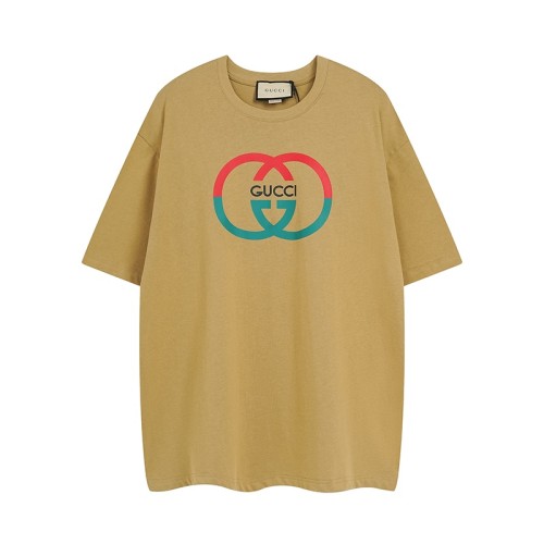 Gucci Classic Double G Printed Short Sleeve Couple Casual Loose T-shirt