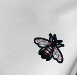 Gucci Bee Embroidered Short Sleeves Unisex Casual Cotton T-Shirts