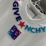 Givenchy Logo 3D Colorful Toothbrush Embroidery T-shirt Couple Casual Loose Short Sleeve