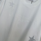 Givenchy Star Hot Rolled Diamond Used Wash Water T-shirt Unisex Casual Cotton Short Sleeve