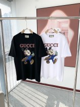Gucci High Street Printed Short Sleeve Couple Casual Cotton T-shirt