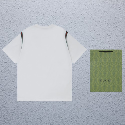 Gucci Classic Contrast Panel Short Sleeve Couple Loose Round Neck T-shirt