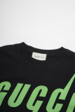 Gucci Green Lightning Blade Printed Short Sleeved Unisex Casual Round Neck T-shirt