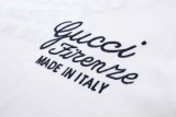 Gucci Large Logo Letter Embroidered T-shirt Fashion Couple Casual Short Sleeve