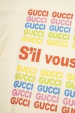 Gucci Rainbow Letter Printed Short Sleeve Unisex Casual Round Neck T-shirt