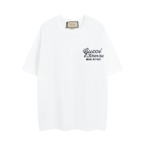 Gucci Large Logo Letter Embroidered T-shirt Fashion Couple Casual Short Sleeve