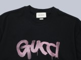 Gucci Fashion Contrast Logo Printed Short Sleeved Couple Loose Round Neck T-shirt
