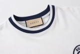 Gucci Logo Letter Embroidered T-shirt Unisex Casual Short Sleeves