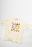 Gucci x Bananya Logo Banana Cat Cartoon Print Short Sleeve Unisex Casual Round Neck T-shirt