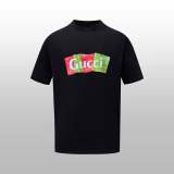 Gucci Classic Logo Printed Short Sleeved Couple Loose Round Neck T-shirt