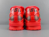 Louis Vuitton Trainer Fashion Low Casual Board Shoes Men Checker Rendering Sneakers Red
